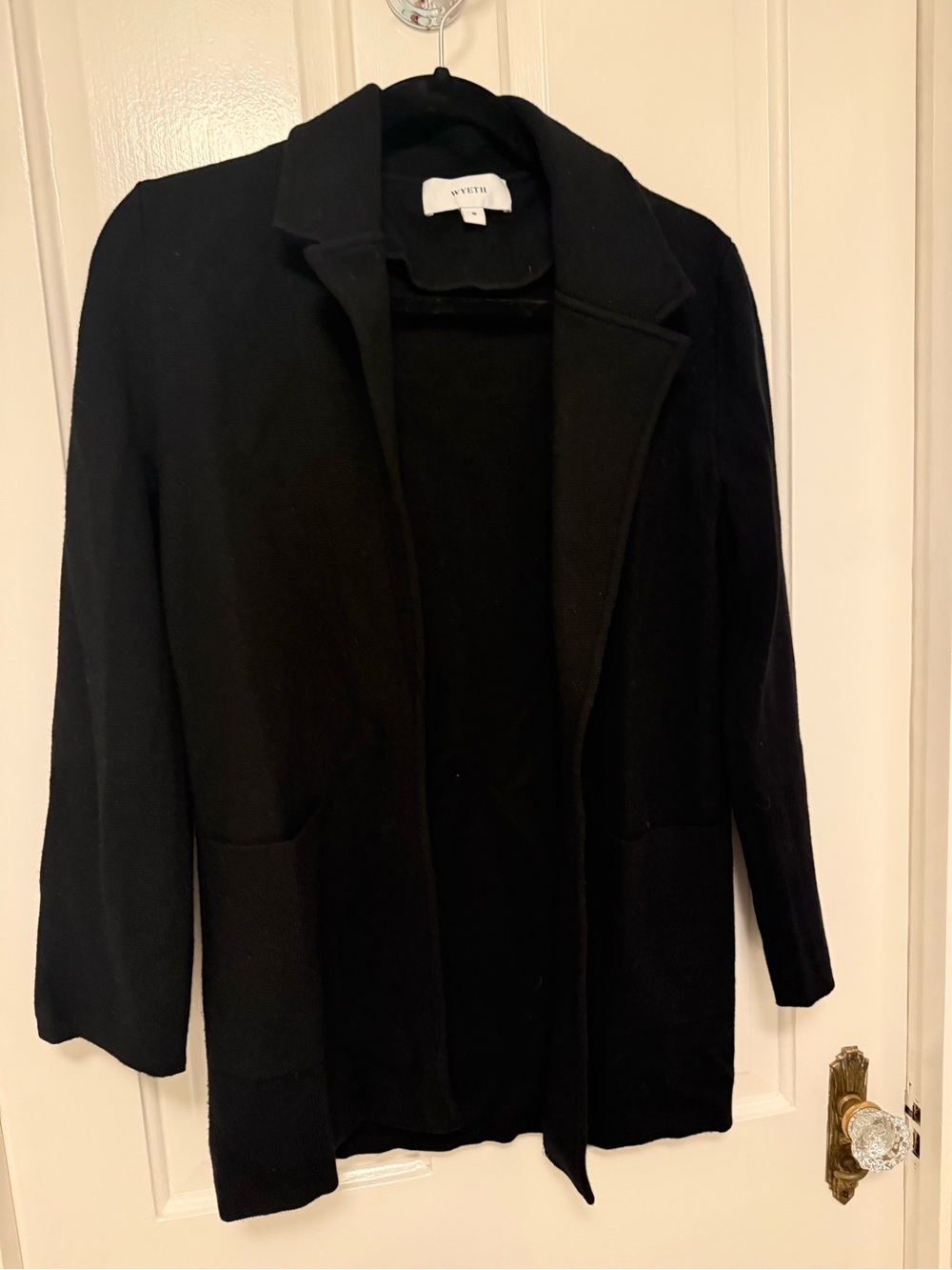 Women's Black Open Blazer Jacket by Everly